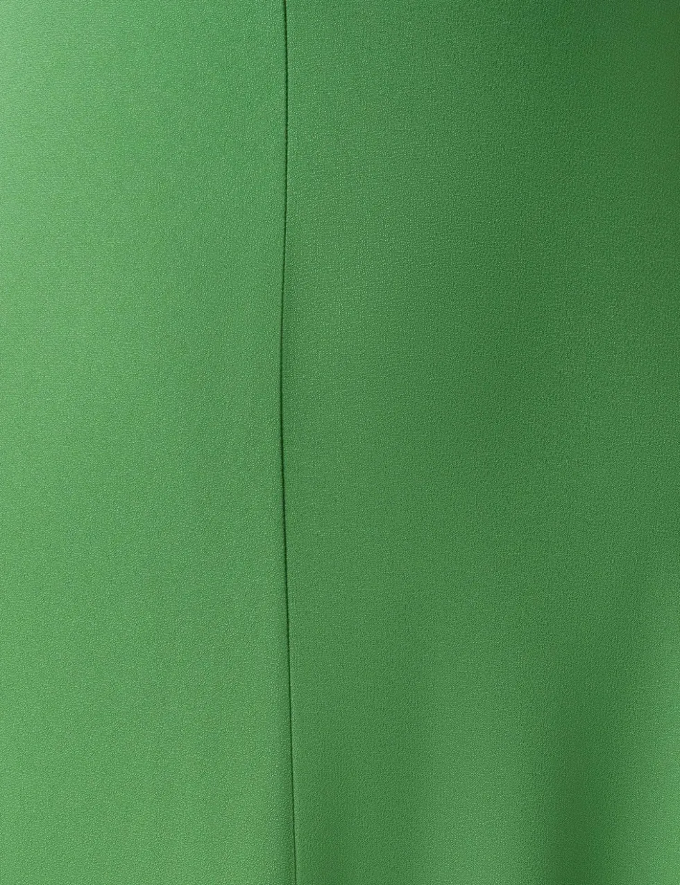 Crepe V-Neck Midi Tea Dress
