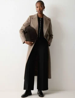 Crepe Wide Leg Ankle Grazer Trousers