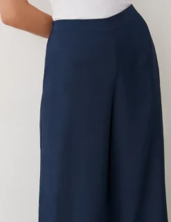 Crepe Wide Leg Trousers