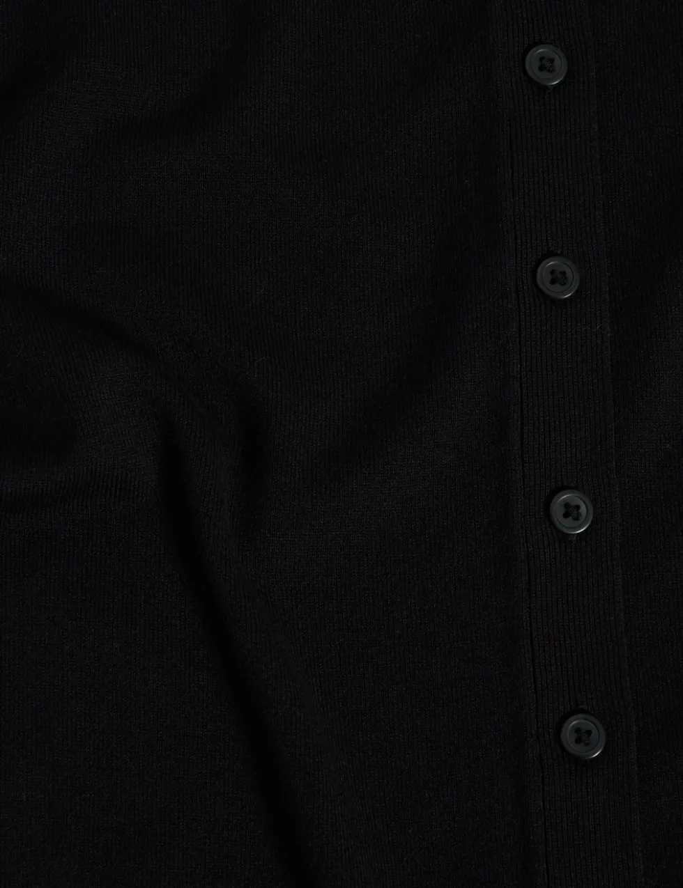 Crew Neck Button Front Cardigan