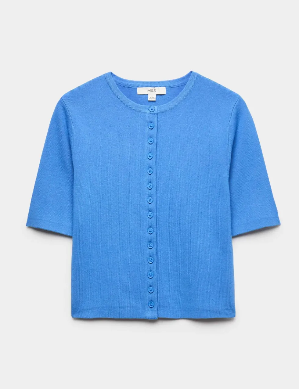 Crew Neck Cropped Cardigan