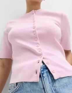 Crew Neck Cropped Cardigan
