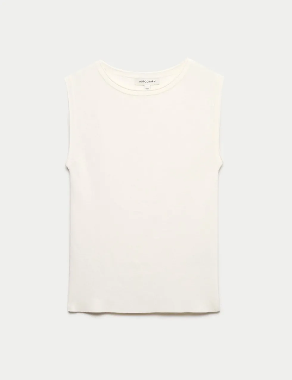 Crew Neck Fitted Knitted Vest