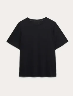 Crew Neck Mesh Panel Relaxed T-Shirt