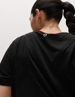 Crew Neck Mesh Panel Relaxed T-Shirt