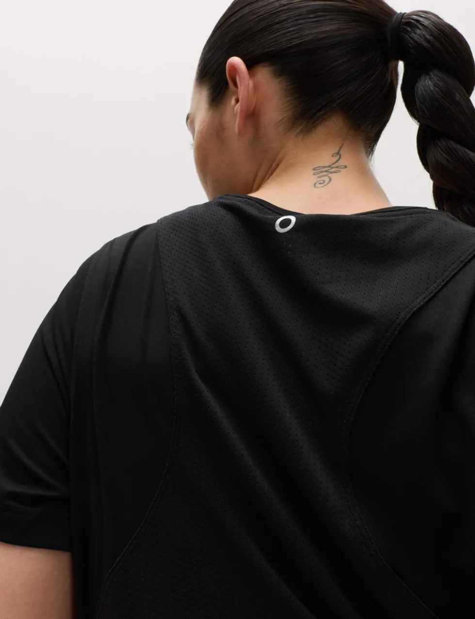 Crew Neck Mesh Panel Relaxed T-Shirt