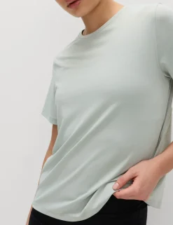 Crew Neck Mesh Panel Relaxed T-Shirt