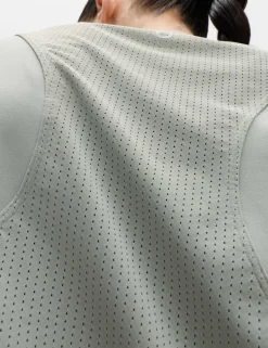 Crew Neck Mesh Panel Relaxed T-Shirt