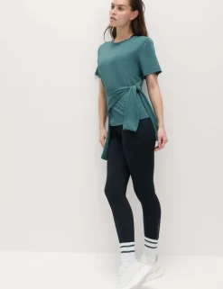 Crew Neck Mesh Panel Relaxed T-Shirt