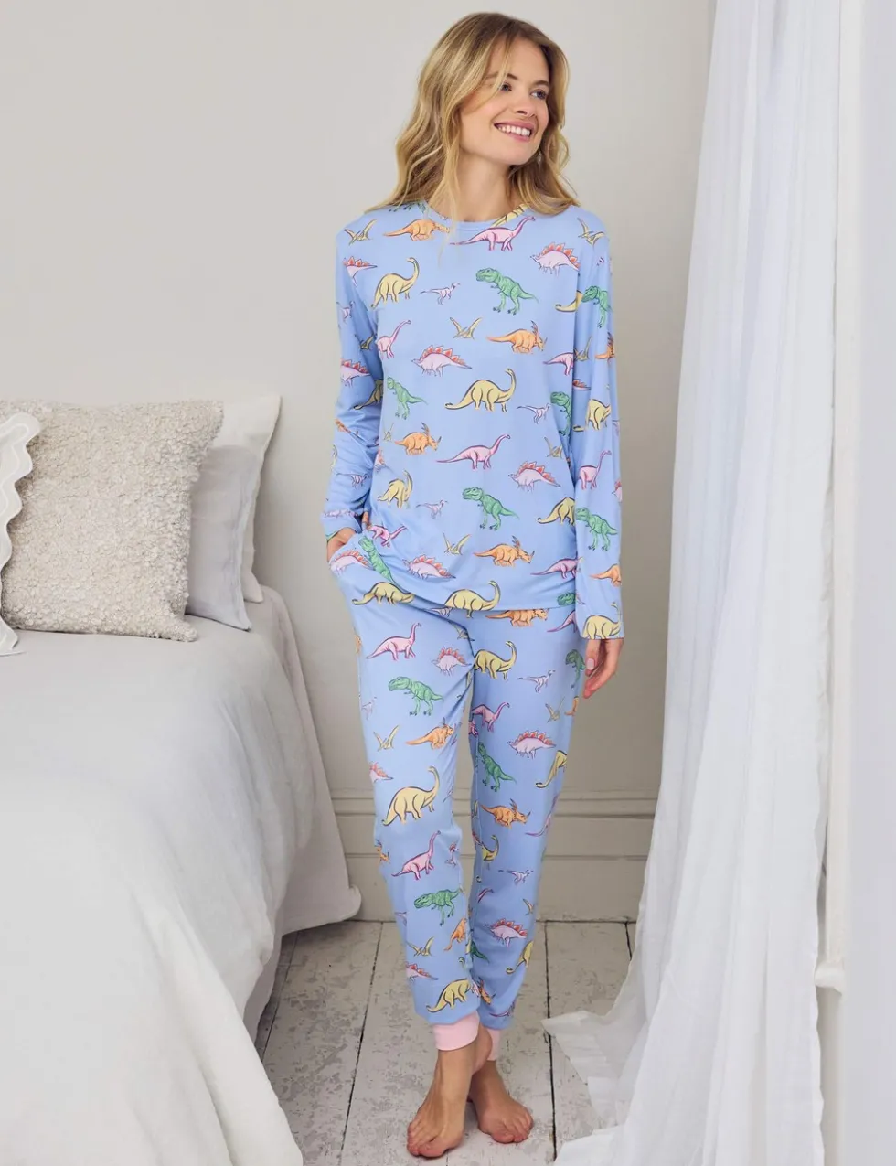 Crew Neck Printed Pyjama Set