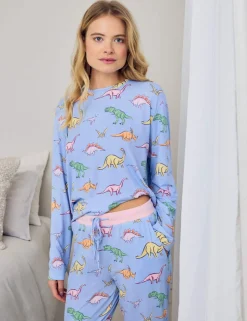 Crew Neck Printed Pyjama Set
