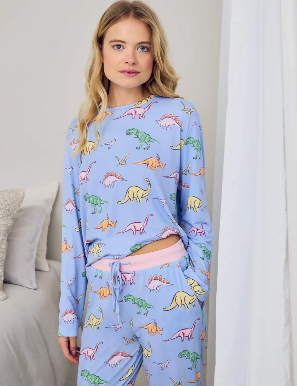 Crew Neck Printed Pyjama Set
