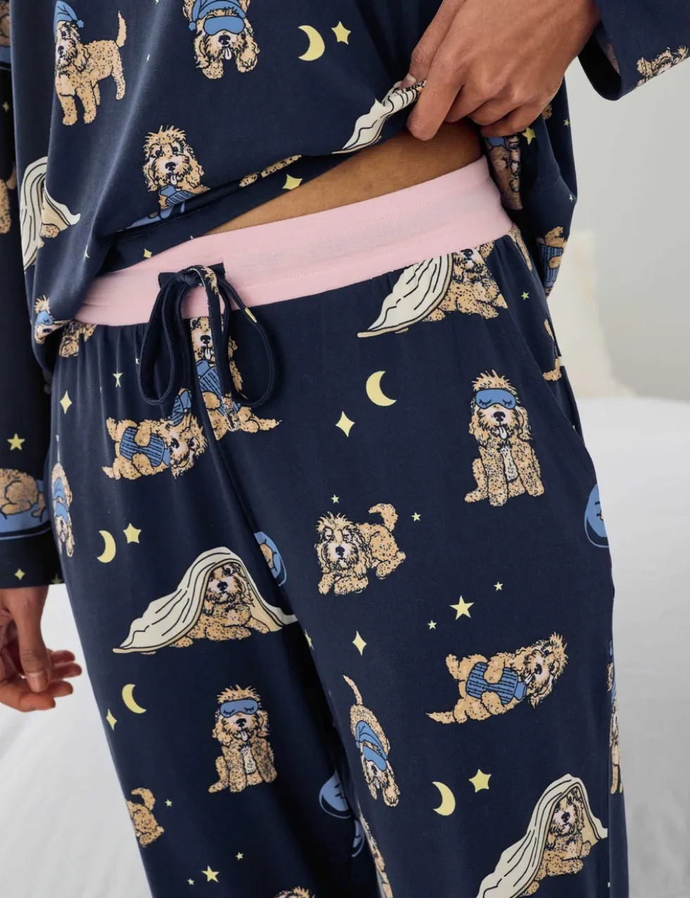 Crew Neck Printed Pyjama Set