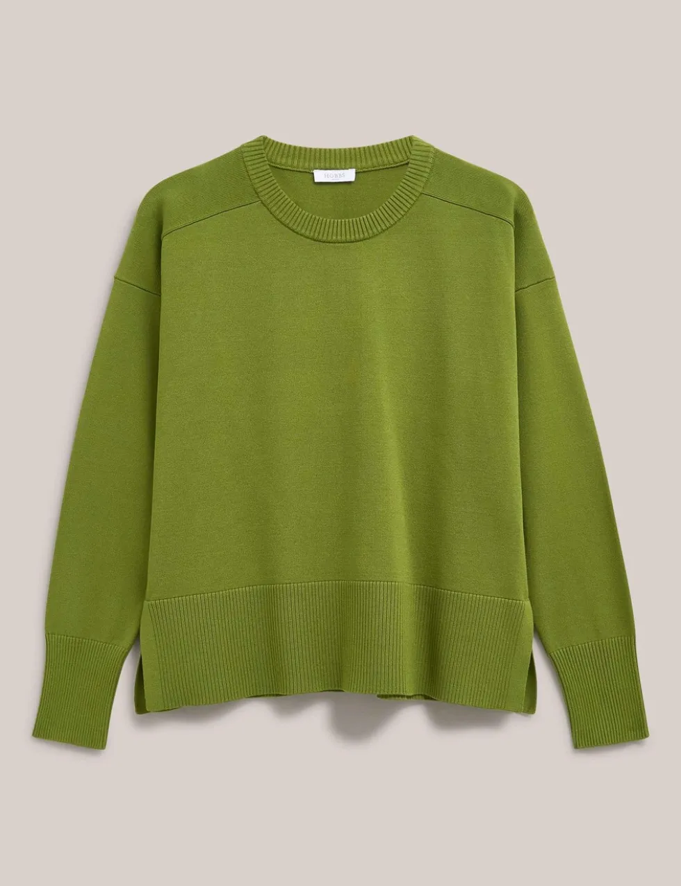 Crew Neck Split Hem Jumper