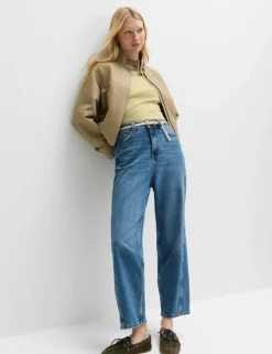Crew Neck Waisted Slim Fit Knitted Top