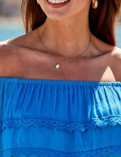 Crinkle Bardot Top