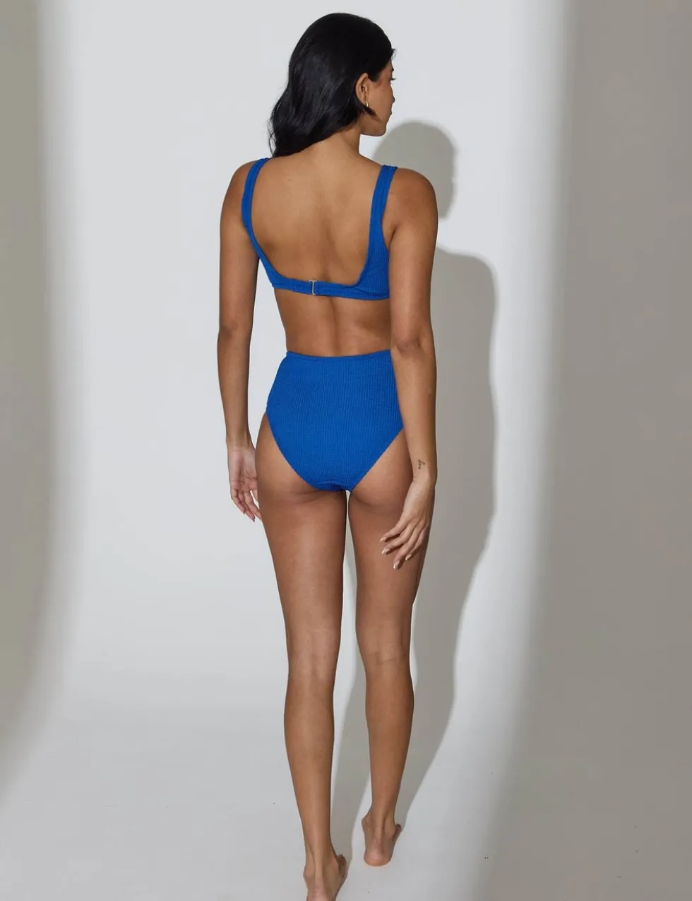 Crinkle High Waisted Bikini Bottoms