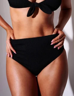 Crinkle High Waisted Bikini Bottoms