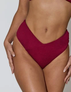 Crinkle High Waisted Bikini Bottoms
