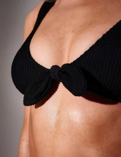 Crinkle Knot Front Bikini Top