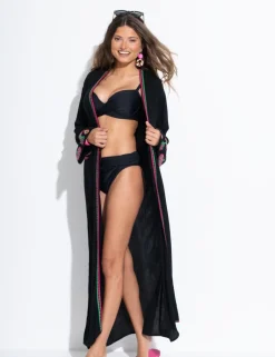 Crinkle Maxi Beach Kimono