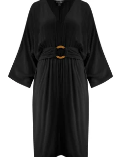 Crinkle O Ring Midi Beach Kaftan