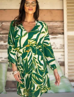 Crinkle O Ring Short Beach Kaftan