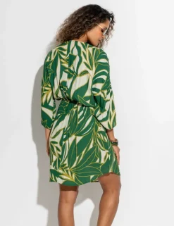 Crinkle O Ring Short Beach Kaftan