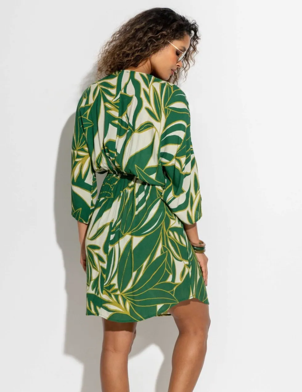 Crinkle O Ring Short Beach Kaftan