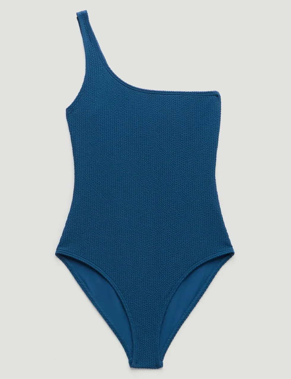 Crinkle One Shoulder Swimsuit