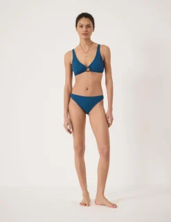 Crinkle Ring Detail Bikini Top