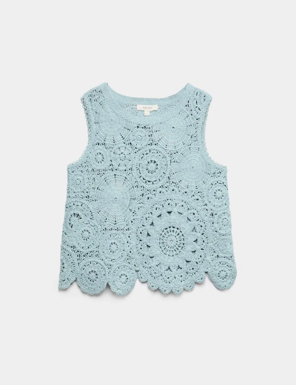 Crochet Look Knitted Vest