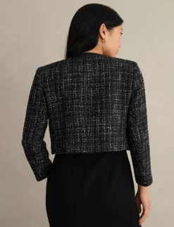 Cropped Tailored Jacket with Wool