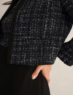 Cropped Tailored Jacket with Wool