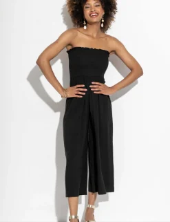 Cropped Wide Leg Jumpsuit