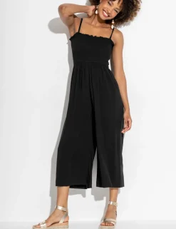 Cropped Wide Leg Jumpsuit