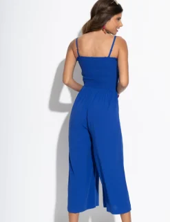 Cropped Wide Leg Jumpsuit