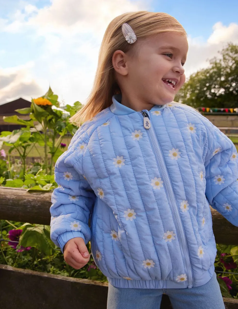 Daisy Embroidered Bomber Jacket (6 Mths - 7 Yrs)