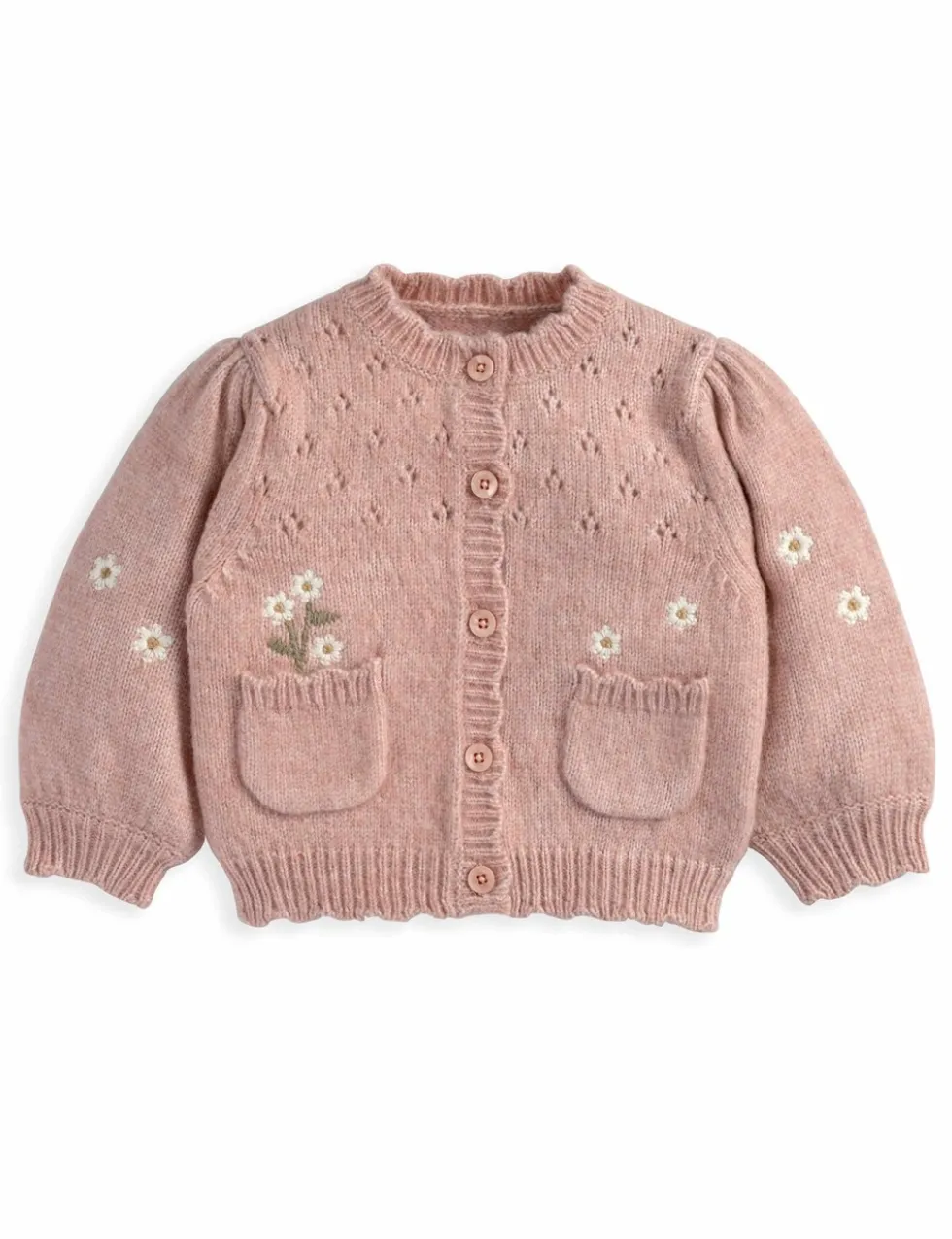 Daisy Embroidered Cardigan (7lbs-12 Mths)