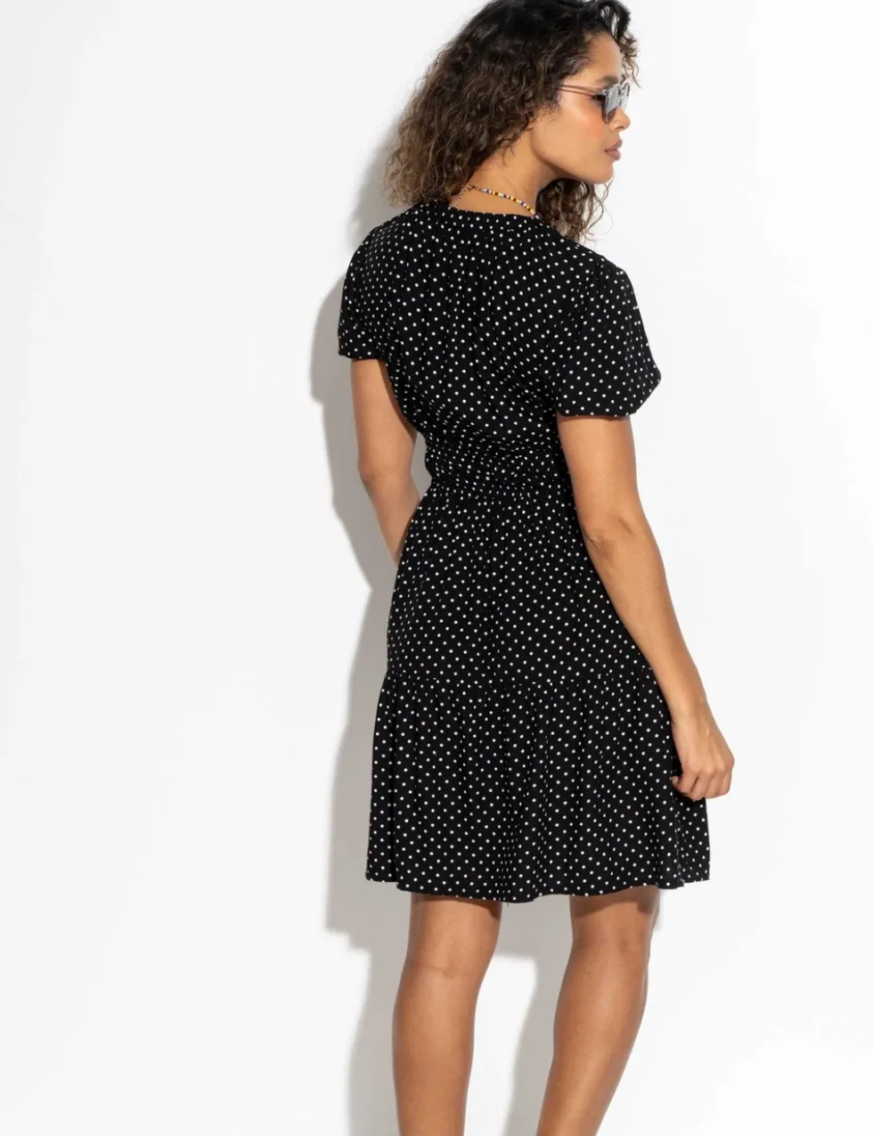 Danielle Elasticated Chanel Tiered Short Dress