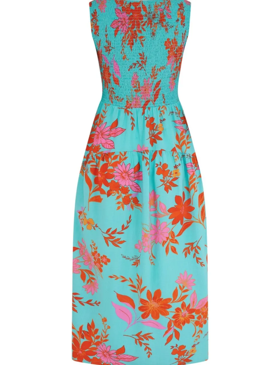 Darcie V Neck Shirred Midi Dress