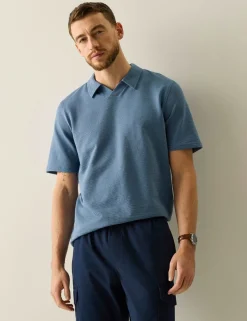 Delray Cotton Rich Waffle Polo Shirt