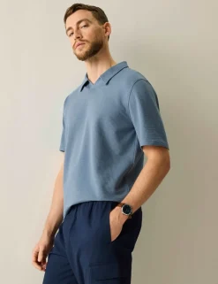 Delray Cotton Rich Waffle Polo Shirt