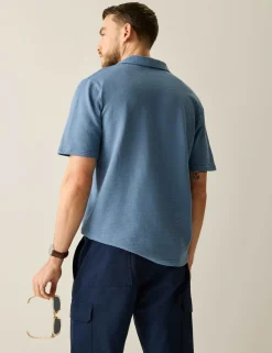 Delray Cotton Rich Waffle Polo Shirt