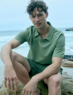 Delray Cotton Rich Waffle Polo Shirt