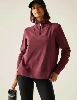 Demmi Funnel Neck Half Zip Sweatshirt
