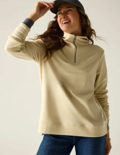 Demmi Funnel Neck Half Zip Sweatshirt