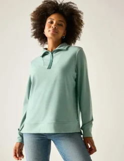 Demmi Funnel Neck Half Zip Sweatshirt