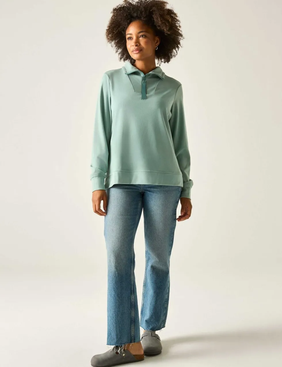 Demmi Funnel Neck Half Zip Sweatshirt
