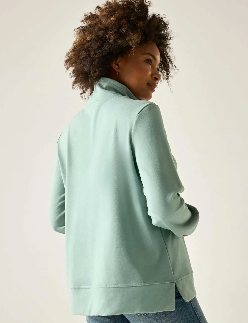 Demmi Funnel Neck Half Zip Sweatshirt